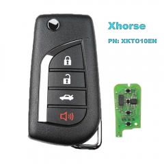 XHORSE (versión en inglés) Llavero remoto universal con cable de 4 botones para VVDI Key Tool XKTO10EN