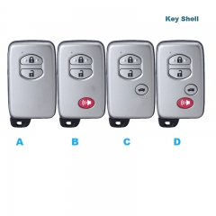 Carcasa de llave remota inteligente 3 + 1 botón con hoja de llave para Toyota HYQ14AAB HYQ14ACX HYQ14AEM