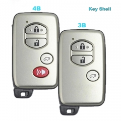 Smart Key Remote Key Shell Case Fob 3/4 Botón para Toyota