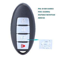 S180144903 Smart Remote Key 4 Button FSK 434MHZ NCF29A1M HITAG AES 4A Chip Fob for Nissan