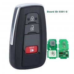 Board# 231451-0351 Smart Keyless Remote Key Fob 314.3MHz for Toyota Prius 2016 2017 2018 2019 FCCID: HYQ14FBC P/N: 89904-47530 (K518 Board)