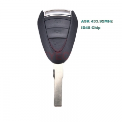 Remote Key ASK 3 Button 315MHz / 433.92MHz ID48 Chip for Porsche 911 Carrera GT Boxster Cayman FCCID: LXP-VIM244