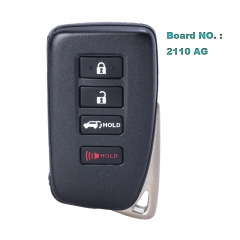 ID de placa: 2110 AG Smart Remote FSK 312MHz / 314MHz 315MHz / 433MHz (SUV) 8A Chip TOY12 para Lexus LX570 NX200T NX300 NX300H ID FCC: HYQ14FBA