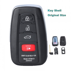 Original Size Smart Remtoe Key Shell Case 4 Button for Toyota