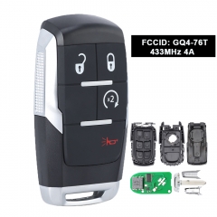 Smart Remote Key Fob 433.92MHz ASK PCF7939M / HITAG AES / 4A Chip for Dodge Ram Pickup 2500-5500HD 2019-2020 FCCID: GQ4-76T