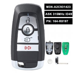 M3N-A2C931423 Replacement 4 Button Smart Key ASK 315MHz 49 Chip for Ford Expedition PN: 164-R8197