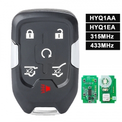 Llavero remoto inteligente con 6 botones 315MHz ID46 para GMC YUKON 2015-2018 FCC: HYQ1AA, 433MHz HYQ1EA