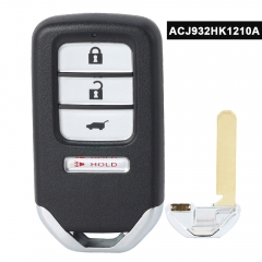 Smart Key Remote Key FOB 3 botones de reemplazo 313.8MHz para Honda CR-V FCCID: ACJ932HK1210A