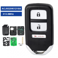 Smart Key REMOTE FOB PROX Reemplazo de 3 botones para Honda Crosstour FCCID: ACJ932HK1210A