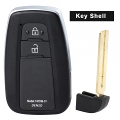 Original Size 2 Button Smart Remote Key Shell Case Housing Replacement for Toyota Prius C-HR