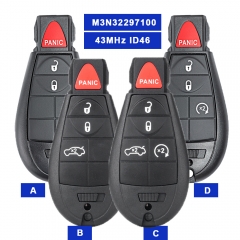 M3N32297100 Smart Remote Car Key 433mhz ID46 Chip For Dodge Keys 3B/4B/5 Buttons for Dodge Dart 2012 2013 2014 2015 2016