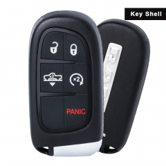 Smart Remote Key Shell Case 5 botones Fob Pad Cover para Jeep Cherokee Ram GQ4-54T