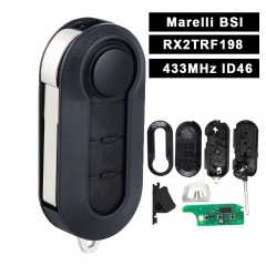 3 Button Remote Key Fob ASK 433MHz ID46 for Fiat 500L MPV Ducato for Citroen Jumper for Peugeot Boxer 2008-2015 RX2TRF198