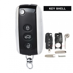 Flip Smart Remote Key Shell Case 3 Button for Volkswagen Phaeton 2009 2010 2011 2012 2013 2014 2015
