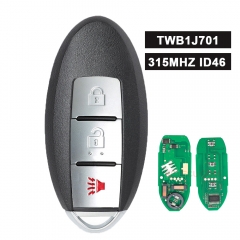 P/N: TWB1J701 315MHz ID46 PCF7952 3 Button Smart Remote Control Car Key Fob for Nissan TIIDA MARCH Micra Leaf 85E3-1HH0D