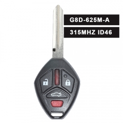 OUCG8D-625M-A 315MHz ID46 Control remoto Fob MIT6 Hoja izquierda para Mitsubishi Lancer 2007 2008