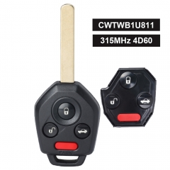 Remote Key ASK 315MHz 4D60 Chip for Subaru Outback Legacy 2010-2014 FCCID: CWTWB1U811 PN: 57497-AJ10A