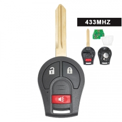 Remote Key 2+1 Button 433MHZ ID46 for Nissan
