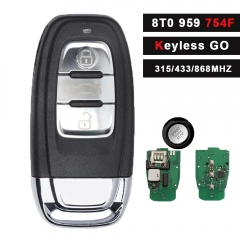 Keyless Go 8T0959754F 4G0959754J Smart Remote Car Key Fob 315/433/868Mhz PCF7945AC Chip for Audi A4 A5 A6L A7 A8 Q5