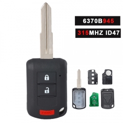 P/N: 6370B945 4 Button Car Control Remote Key 315 MHz ID46 Chip for 2015 2016 2017 Mitsubishi Lancer