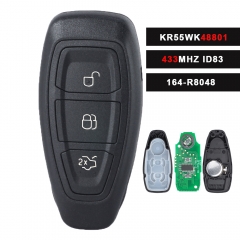 OEM / Aftermarket Smart Remote Key 434MHz ID83 for For Ford Fiesta C-Max Focus 2012 2013 2014 2015 KR55WK48801 PN: 5919918 , 164-R8048