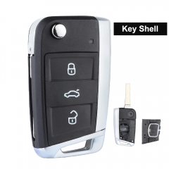 3 Button Modified Folding Remote Case Shell For Volkswagen VW Golf 7 GTI MK7 Skoda Octavia A7 Seat Key Cover