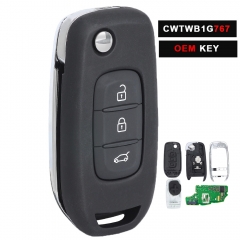 Original Remote Flip Car Key 433MHZ 4A CHIP for Renault Kadjar Captur Symbol Megane III 2013 -2017 CWTWB1G767 No Blade