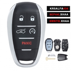 Black / Red KR5ALFA434,Continental: A2C97635100 Keyless Remote Smart Key Fob 433MHz 4A Chip for Alfa Romeo Giulia Stelvio 2017 2018 2019 2020