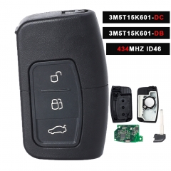 FCCID: 3M5T15K601-DC / DB Llave remota inteligente para Ford C-Max Focus MK2 Kuga Mondeo Galaxy Fob Keyless Go 433,92 Mhz ID46 PCF7952 Chip HU101