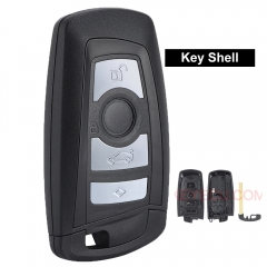 Smart Remote Key Shell Case Fob 4 Botón para BMW CAS4 New 5 7 Series + Insert Blade