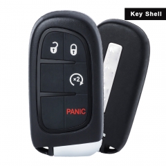 Remote Smart Key Fob Shell Case 3 +1 Button Pad Cover forRam 1500 2500 3500 2013 14 15 16 17 2018 2019 GQ4-54T With Logo