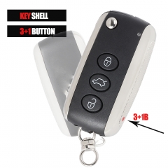 Folding Remote Key Shell 3+1 Button for Bentley For Bentley Continental GT GTC Flying Spur 2006-2016