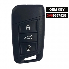 OEM P/N: 3V0 959 752 G Llave remota inteligente para Skoda Superb Facelift Karoq 3 botones 434MHz Keyless Entery Key Fob