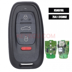 Xhorse XSADJ1GL VVDI 754J 315MHz Smart Key PCB for Audi A6L A7 Q5 A4L A8L 2013-2019 For VVDI BCM2 Adapter