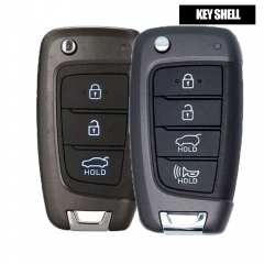 3 Button/4 Button Remote Key Shell Case Fob for Hyundai Accent Elantra Kona Santa Fe Tucson Veloster 2018 2019 2020 2021 2022