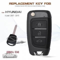 Upgrade Remote Key 1 Button 433MHz ID46 Fob for KIA ILOAD 2007 2008 2009 2010 2011 2012 2013 2014 2015 HYN14 Blade