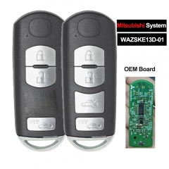 (Mitsubishi System) OEM Remote Board Smart Remote Key FSK 433.92MHZ 49 chip for Mazda 3 CX-5 2013 2014 2015 2016 FCC: WAZSKE13D-01
