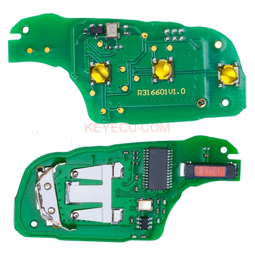 Ecusells-llave remota para coche, accesorio para Peugeot Partner 508 308  Expert, Citroen Dispatch C3 C4 Cactus, Fob 3B 433MHz 4A Chip HU83 VA2 Blade