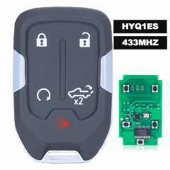 HYQ1ES 433MHz ID46 Smart Remote Key Fob for Chevrolet Silverado for GMC Sierra 2021 2022