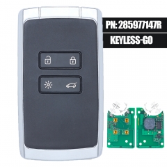 Llavero remoto inteligente Keyless-Go 433MHz PCF7953 para Renault Espace 5, Megane 4, Talisman 2016 - 2019 P/N: 285977147R