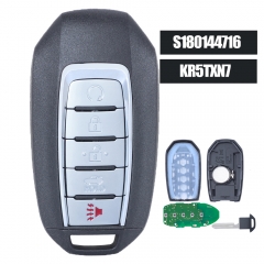 S180144716 Smart Remote Key 5 Button 433.92MHz Fob for Infiniti Q50 Q60 2019 2020 2021 2022 KR5TXN7