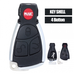 Modified Smart Remote Key Shell Case 3 Button+Panic for Mercedes-Benz CLS C E S