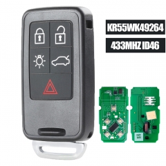 FCC:  KR55WK49264 Remote Key Fob 5B 433MHz ID46 for Volvo S80 S60 V60 XC60 V70 XC70 2007-2017