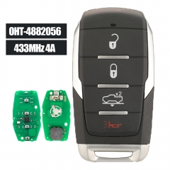 OHT-4882056 Smart Remote Key Fob 4 Button 433.92MHz ASK PCF7939M / HITAG AES / 4A Chip for Ram 1500 2019 2020 PN: 68291688AD