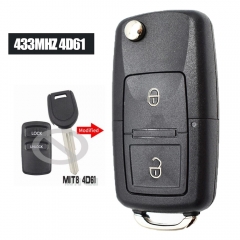 Upgrade Flip Remote Key Fob 433MHZ 4D61 Chip for Mitsubishi Pajero 2000 - 2006 Mit8 Blade