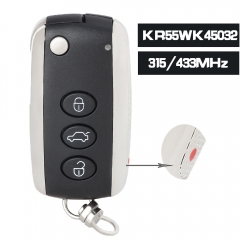 KR55WK45032 for Bentley Continental GT GTC 2005-2016 4 Button 315MHZ/433MHz ID46 Chip Smart Remote Key Fob