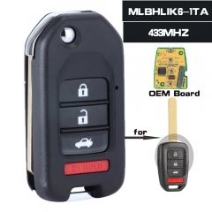 FCC ID: MLBHLIK6-1TA Llave remota plegable actualizada para Honda Civic Accord 2016 - 2020