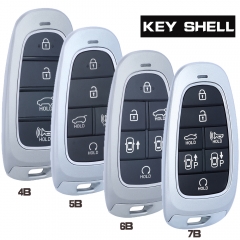Smart Remote Key Shell Case 4/5/6/7 Button Fob for Hyundai Sonata Tucson Santa Fe 2020 2021 2022