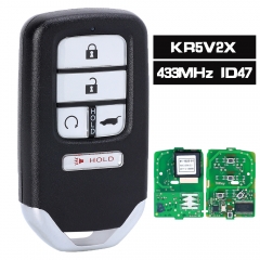 Llavero remoto inteligente 433MHz ID47 para Honda Pilot 2016-2018 - KR5V2X