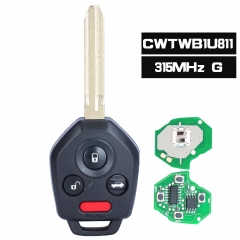 Llave remota sin llave ASK 315MHz G Chip para Subaru Impreza WRX Forester XV Crosstrek Outback Legacy 2012-2017 FCCID: CWTWB1U811 PN: 57497-FJ021 / 20